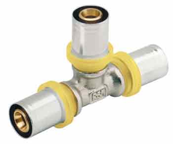 TEE A PRESSARE MULTISTRATO GAS 16X 16X 16