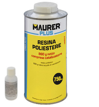 E-commerce  RESINA LIQUIDA ML 750 COMPRENSIVA DI CATALIZZATORE MAURER PLUS